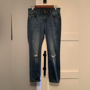 Judy Blue Dark Blue Distressed Skinny Jeans